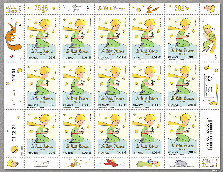 Image du timbre Le Petit Prince 75 ans