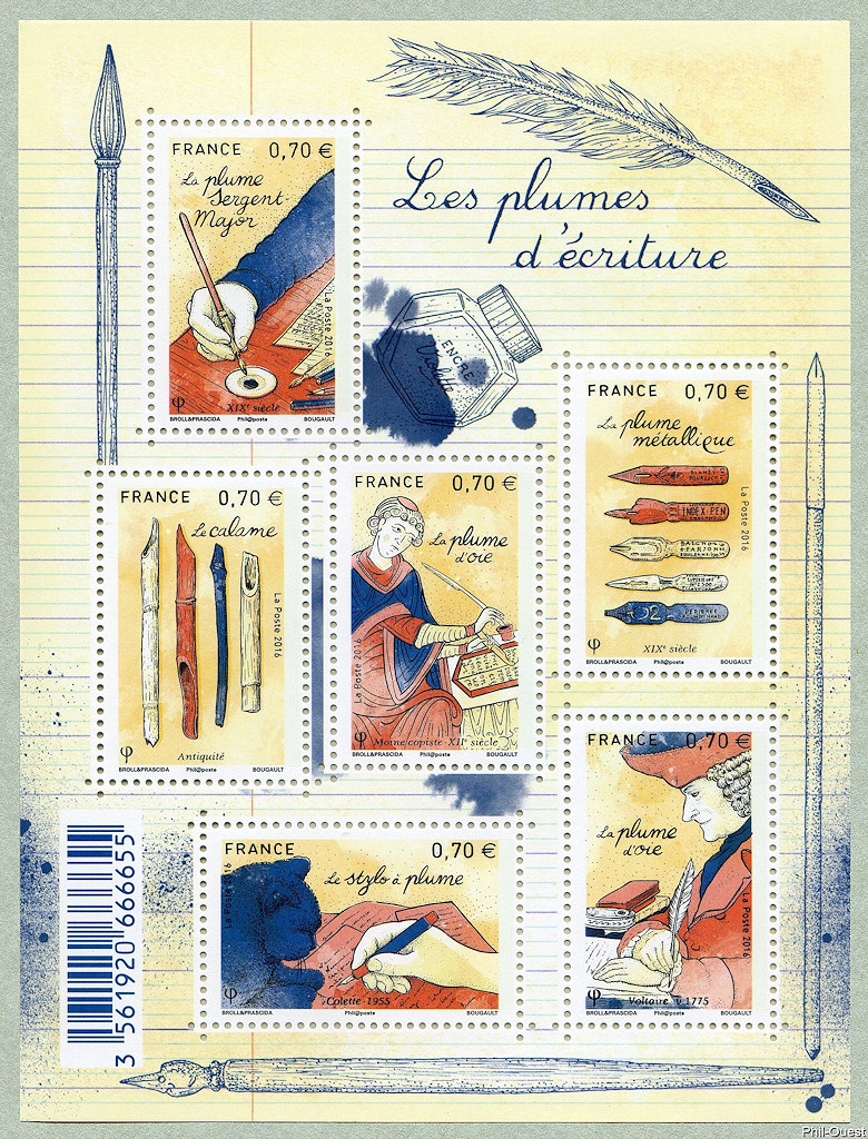 Image du timbre Les plumes d'écriture