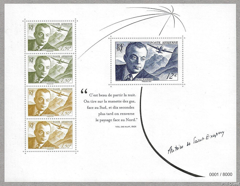 Image du timbre Émission spéciale Antoine de Saint-Exupéry