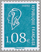 Image du timbre Marianne bleue à 1,08 €