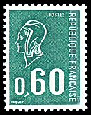 Image du timbre Marianne de Béquet - 60c vertTaille douce