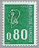 Image du timbre Marianne de Béquet 80c vert gravé-provenant de carnet