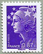 Image du timbre 0,87 euro violet
