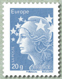 Image du timbre Lettre prioritaire 20g  Europe bleu