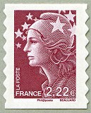 Image du timbre 2,22 euro brun-rouge autoadhésif