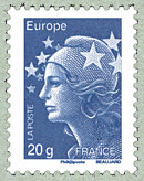 Image du timbre Lettre prioritaire  20g  Europe bleu