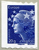 Image du timbre Lettre prioritaire  20g  Europe bleu autoadhésif pour roulette