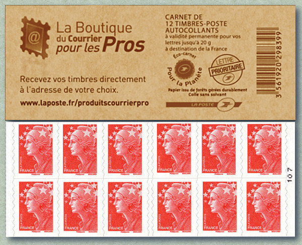 Image du timbre Carnet La Boutique du Courrier pour les Pros