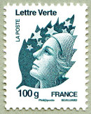 Image du timbre Lettre verte 100g