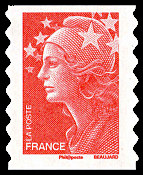 Image du timbre Sans valeur faciale autoadhésif rouge