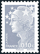 Image du timbre 0,10 euro gris