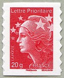 Image du timbre Lettre prioritaire 20 g France rouge autoadhésif