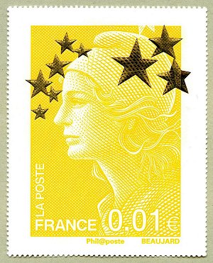 Image du timbre Marianne de Beaujard 0,01 euro