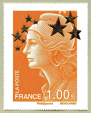 Image du timbre Marianne de Beaujard 1 euro