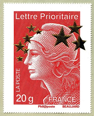 Image du timbre Marianne de Beaujard Lettre prioritaire 20g