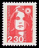 Image du timbre Marianne de Briat 2F30 rouge