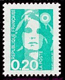 Image du timbre Marianne de Briat 0F20 émeraude