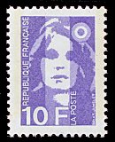 Image du timbre Marianne de Briat 10F violet