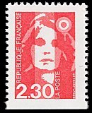 Image du timbre Marianne de Briat 2F30 rouge pour carnet