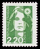 Image du timbre Marianne de Briat 2F20 vert