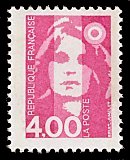 Image du timbre Marianne de Briat 4F rose