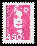 Image du timbre Marianne de Briat 4F50 rose