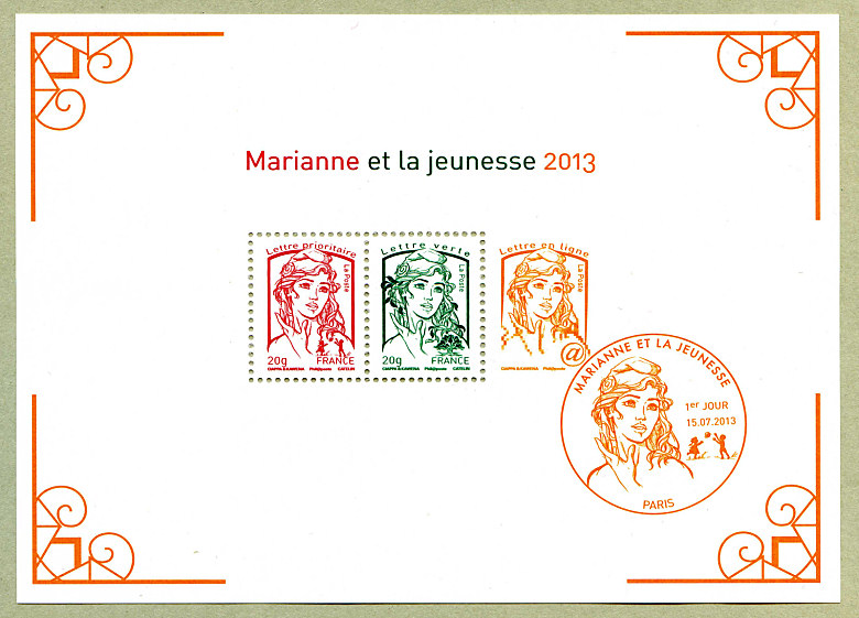 Image du timbre Bloc-feuillet de la Marianne de Ciappa et Kawena