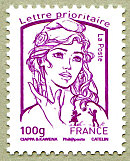 Image du timbre Marianne de Ciappa et Kawena-Lettre prioritaire jusqu'à 100g