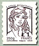 Image du timbre Marianne de Ciappa et Kawena-Lettre prioritaire jusqu'à 250g -Timbre autoadhésif