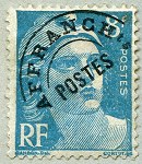 Image du timbre Marianne de Gandon 8 F  bleu-clair préoblitéré