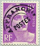 Image du timbre Marianne de Gandon 10 F lilas préoblitéré
