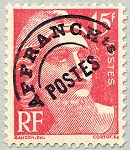 Image du timbre Marianne de Gandon 15 F rouge préoblitéré