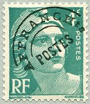 Image du timbre Marianne de Gandon 4 F émeraude préoblitéré