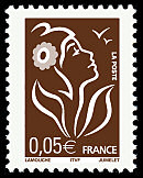 Image du timbre La Marianne de Lamouche bistre 0,05 €
