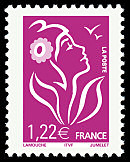 Image du timbre La Marianne de Lamouche  fuchsia 1,22 €