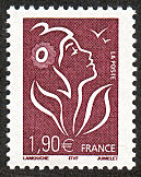 Image du timbre La Marianne de Lamouche brun 1,90 €