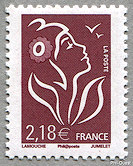 Image du timbre Marianne de Lamouche 2,18 € brun-prune