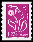 Image du timbre La Marianne de Lamouche  fuchsia 1,22 €