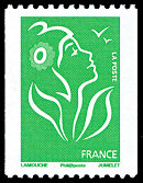 Image du timbre Marianne de Lamouche TVP vert pour roulette