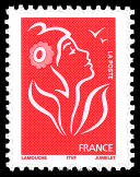 Image du timbre La Marianne de Lamouche rouge sans valeur faciale