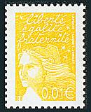 Image du timbre Marianne de Luquet 0,01 €  jaune