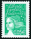 Image du timbre Marianne de Luquet 0,05 €  émeraude