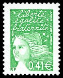Image du timbre Marianne de Luquet 0,41 € vert 