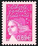 Image du timbre Marianne de Luquet 0,69 €  rose
