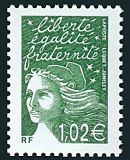 Image du timbre Marianne de Luquet 1,02 € vert foncé