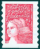 Image du timbre Marianne de Luquet sans valeur faciale autoadhésif pour carnet Semeuse de Roty