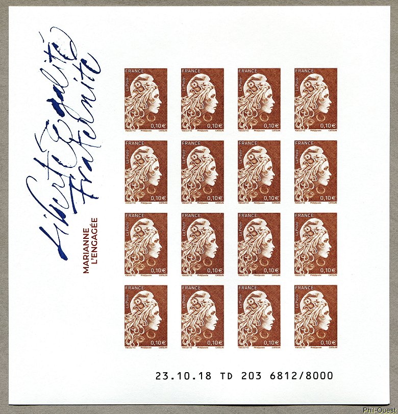 Image du timbre Marianne à 0,10 €