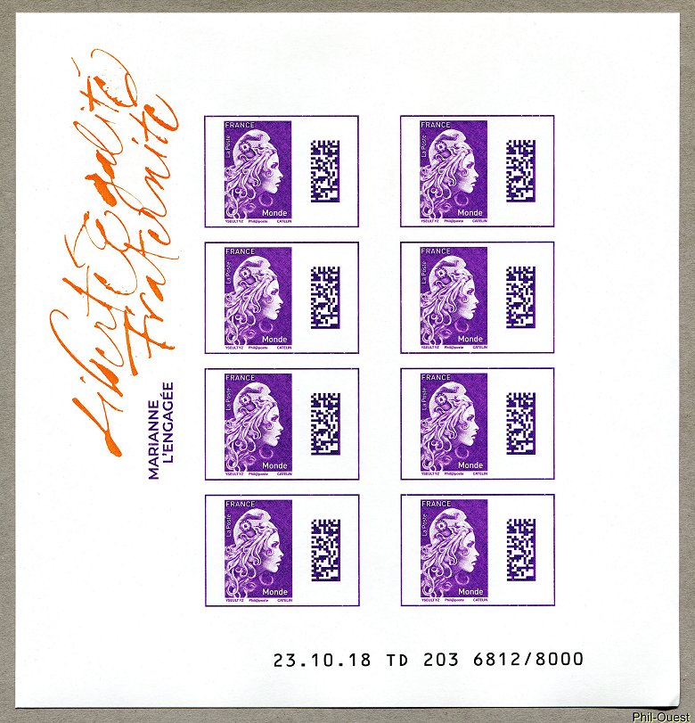 Image du timbre Marianne pour le Monde