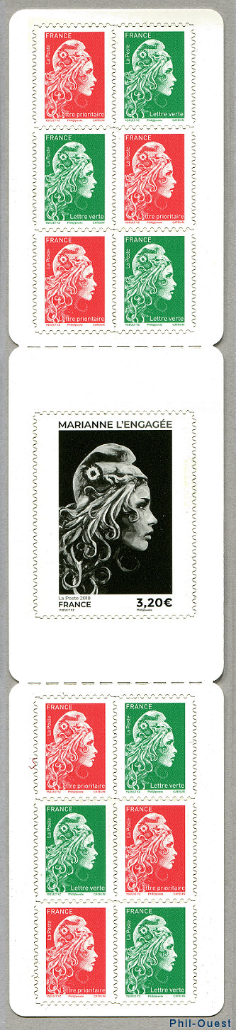 Image du timbre Carnet Marianne 13 timbres autoadhésifs
