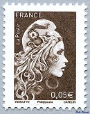Image du timbre Marianne d'Yseult Digan-Complémentaire 0,05 € brun